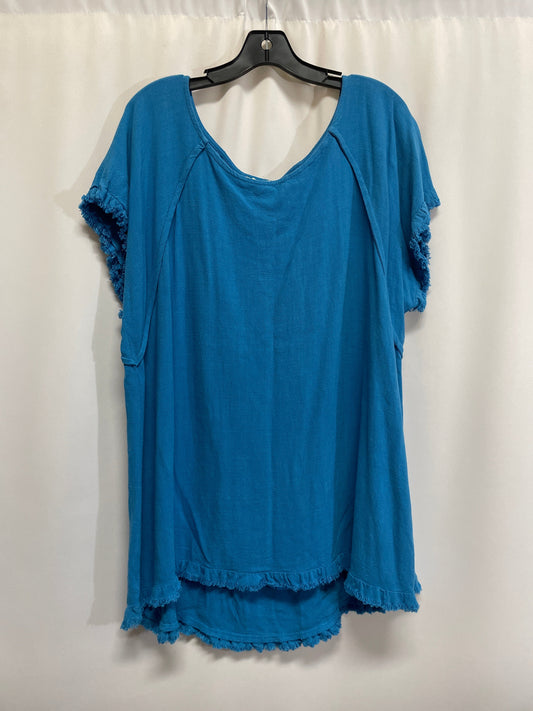 Top Short Sleeve By Umgee In Blue, Size: 1x