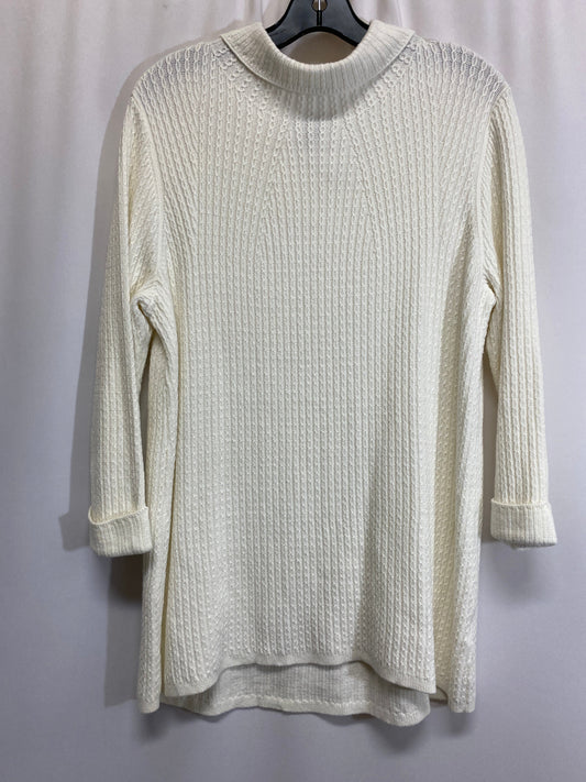 Sweater By Lands End In White, Size: L