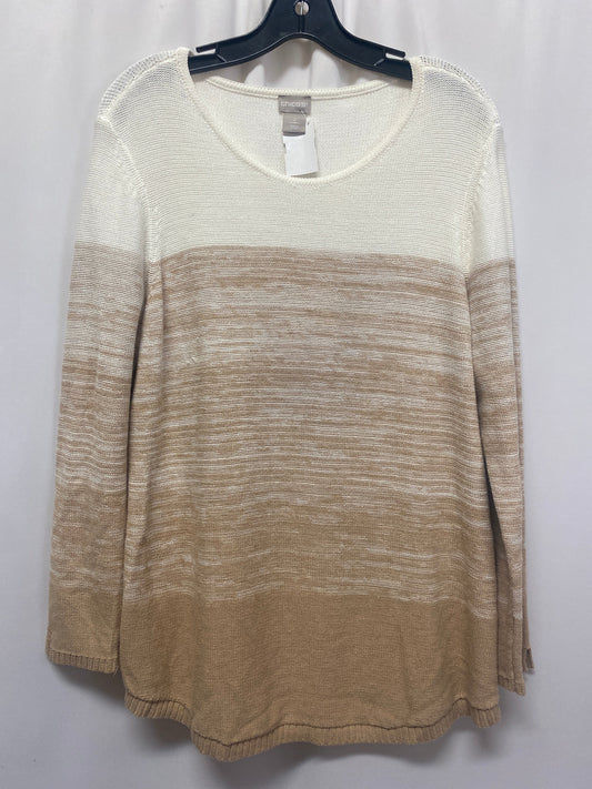 Sweater By Chicos In Cream, Size: L