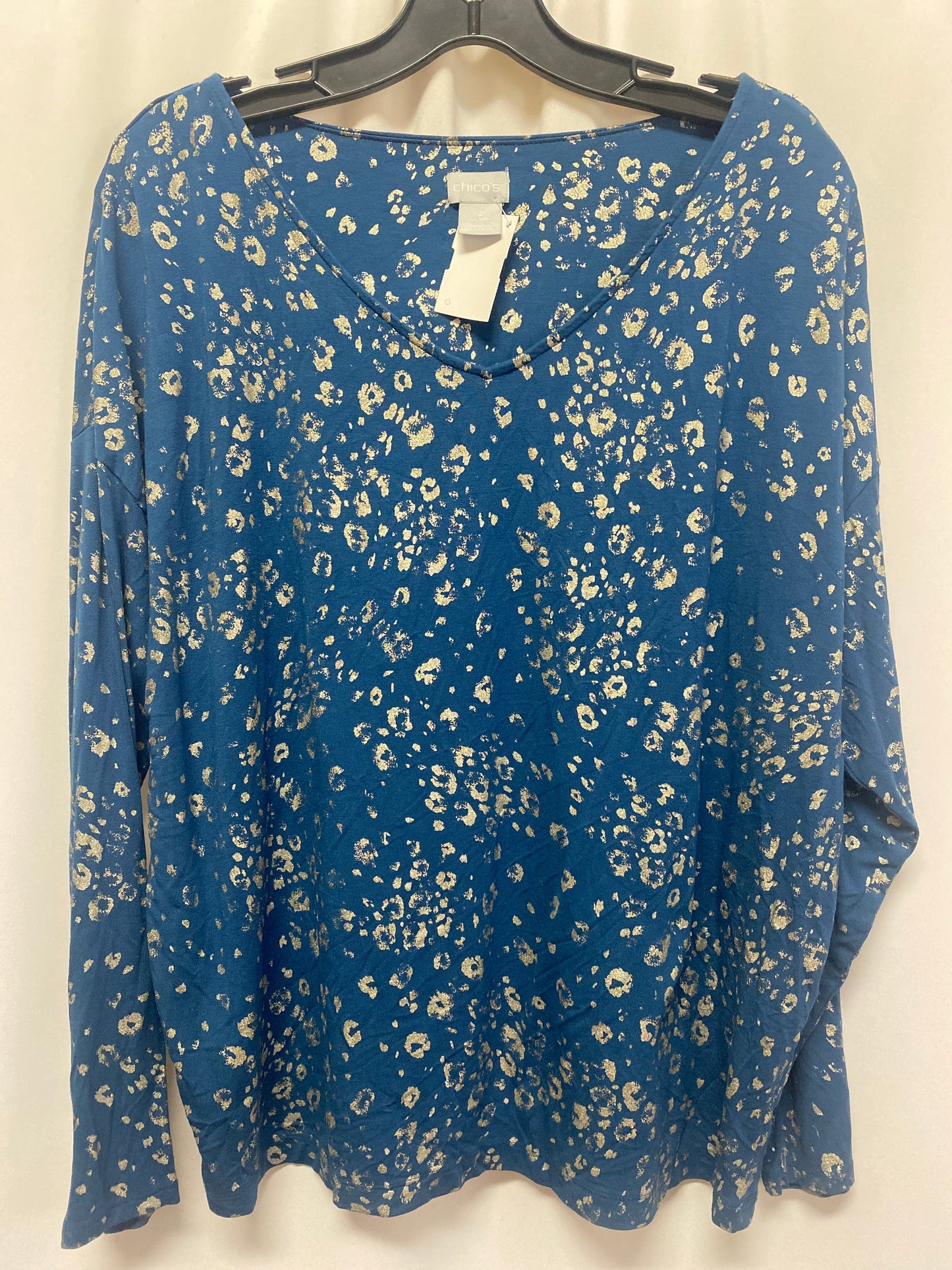 Top Long Sleeve By Chicos In Blue, Size: L