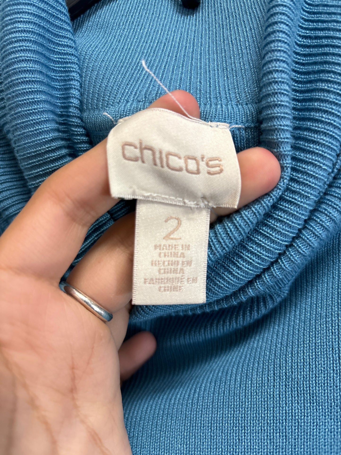 Sweater By Chicos In Blue, Size: L