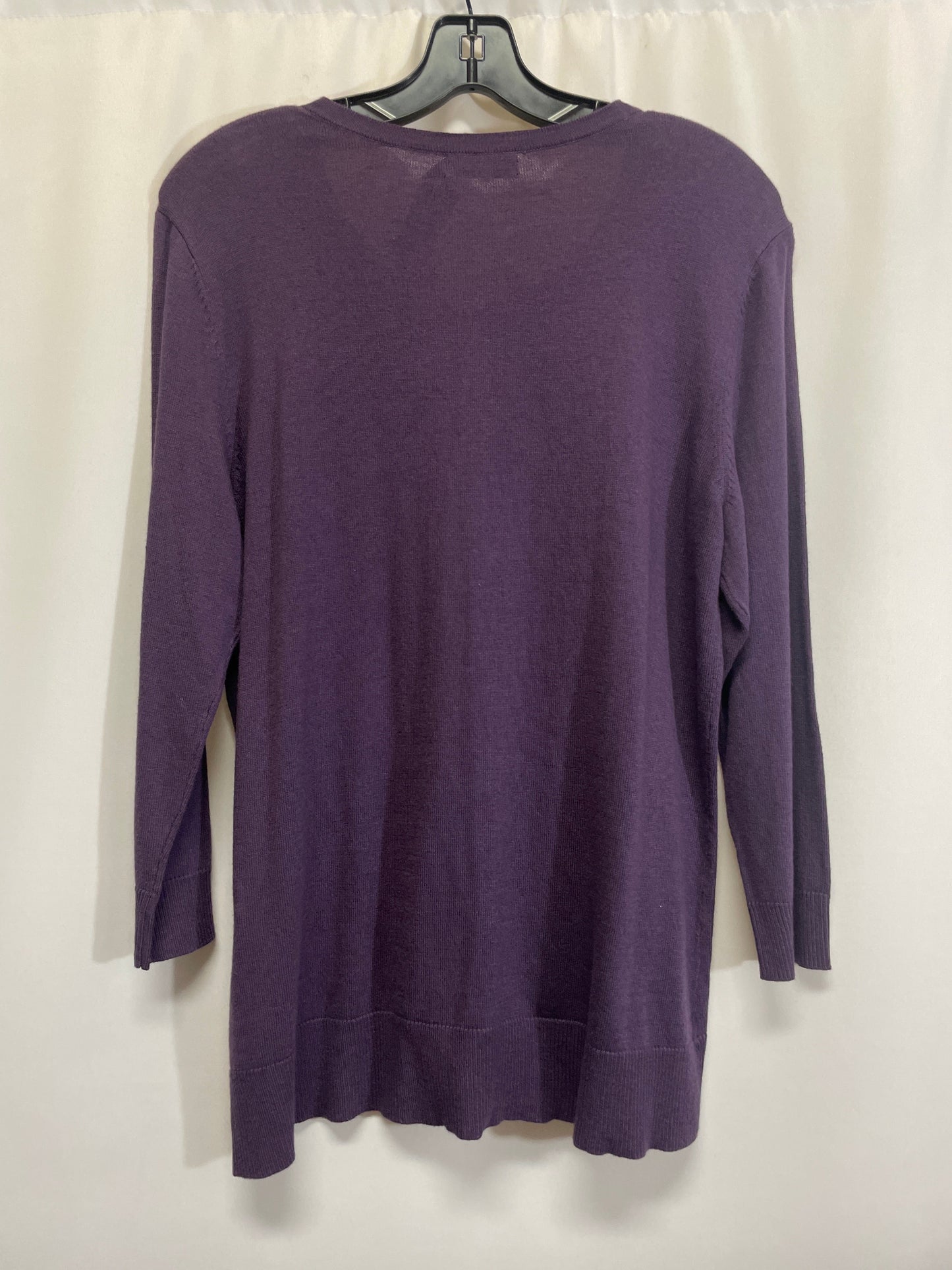 Cardigan By New York And Co In Purple, Size: Xl