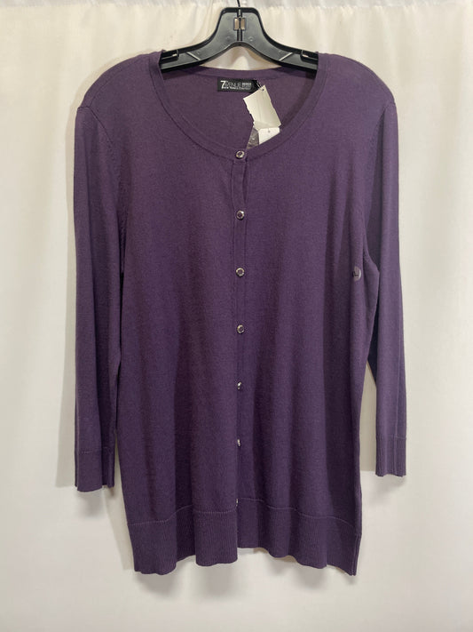 Cardigan By New York And Co In Purple, Size: Xl