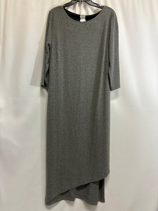 Dress Sweater By Chicos In Grey, Size: Xl