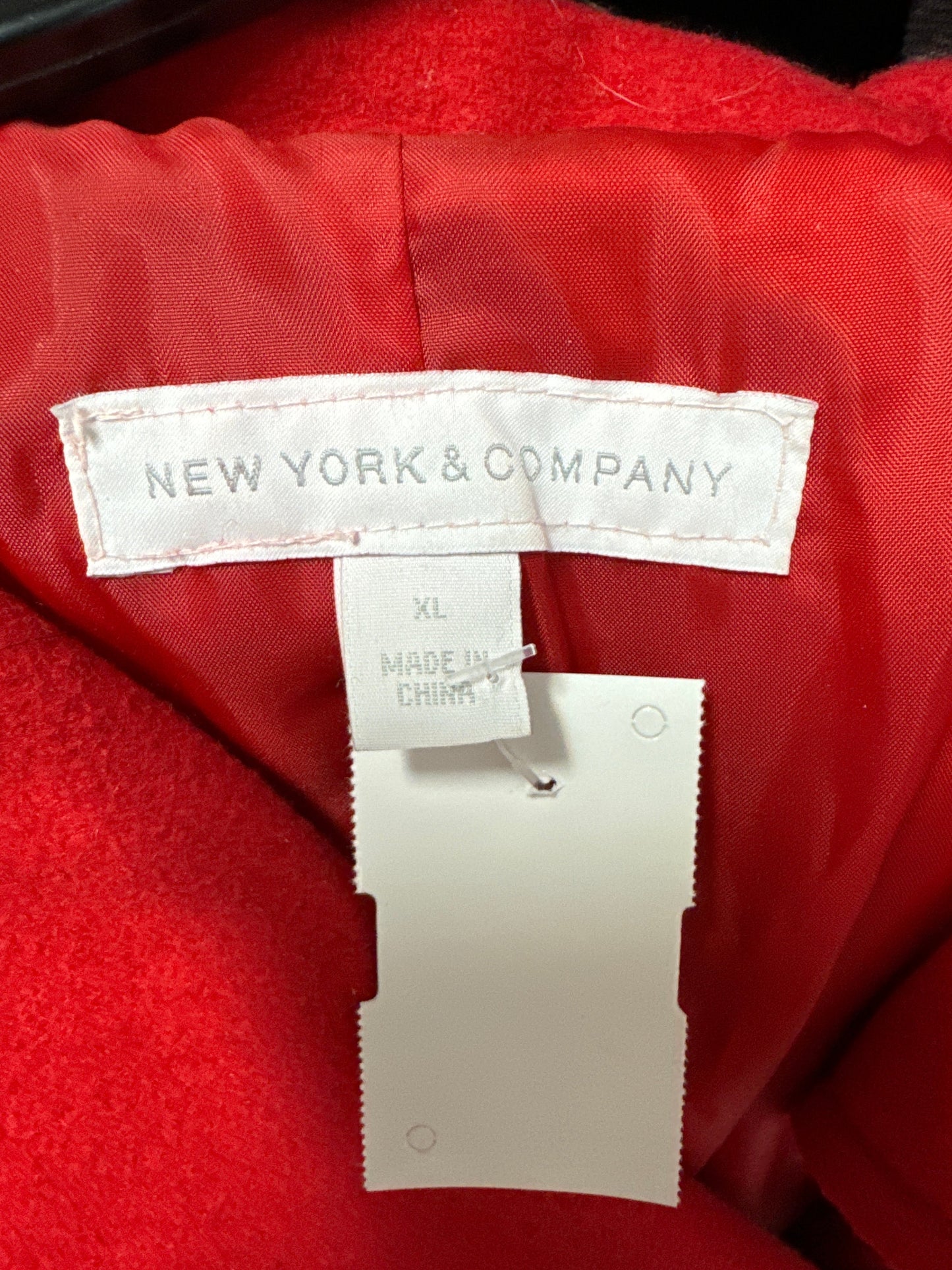 Coat Peacoat By New York And Co In Red, Size: Xl