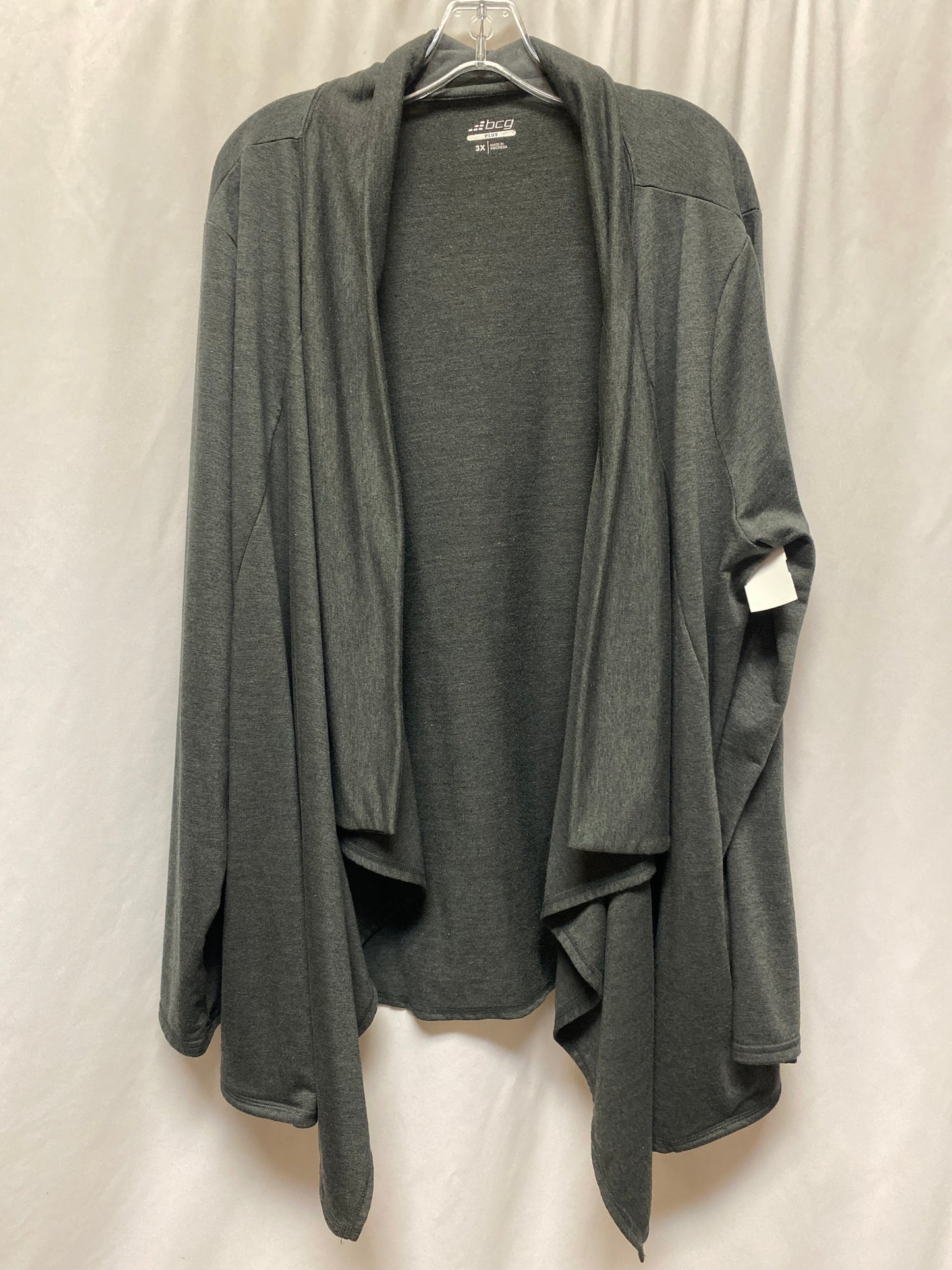 Cardigan By Bcg In Grey, Size: 3x