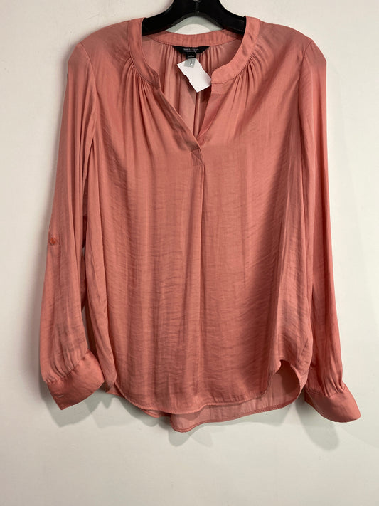 Top Long Sleeve By Simply Vera In Peach, Size: S