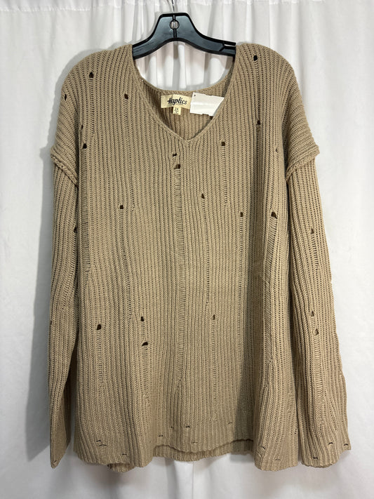 Sweater By Haptics In Beige, Size: 2x