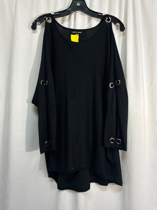 Top Long Sleeve By Cable And Gauge In Black, Size: L