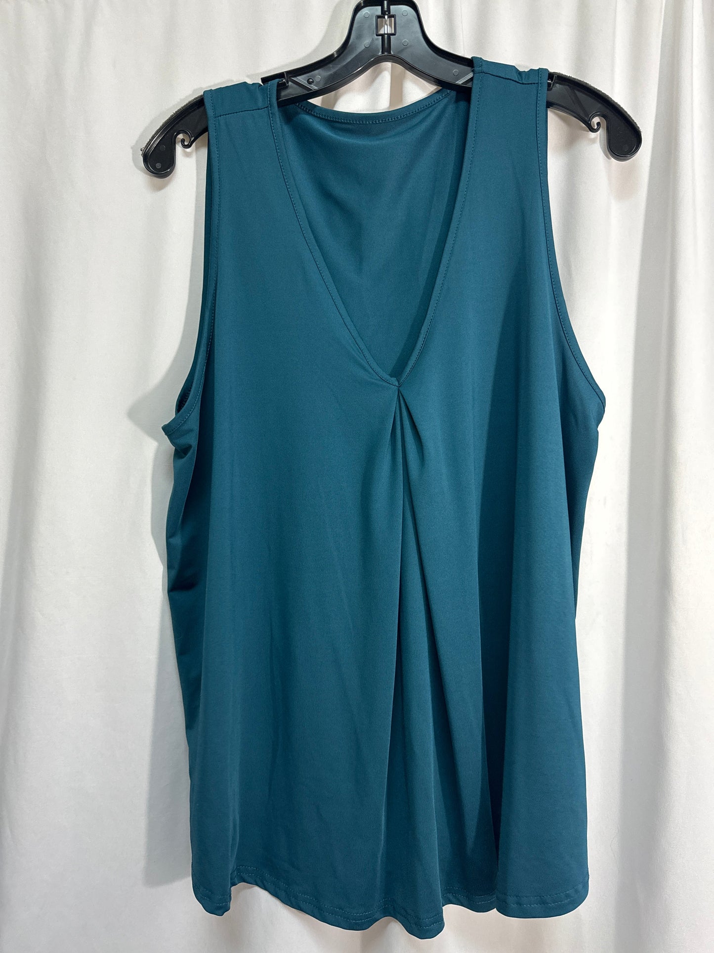 Top Sleeveless By Shein In Blue, Size: 1x