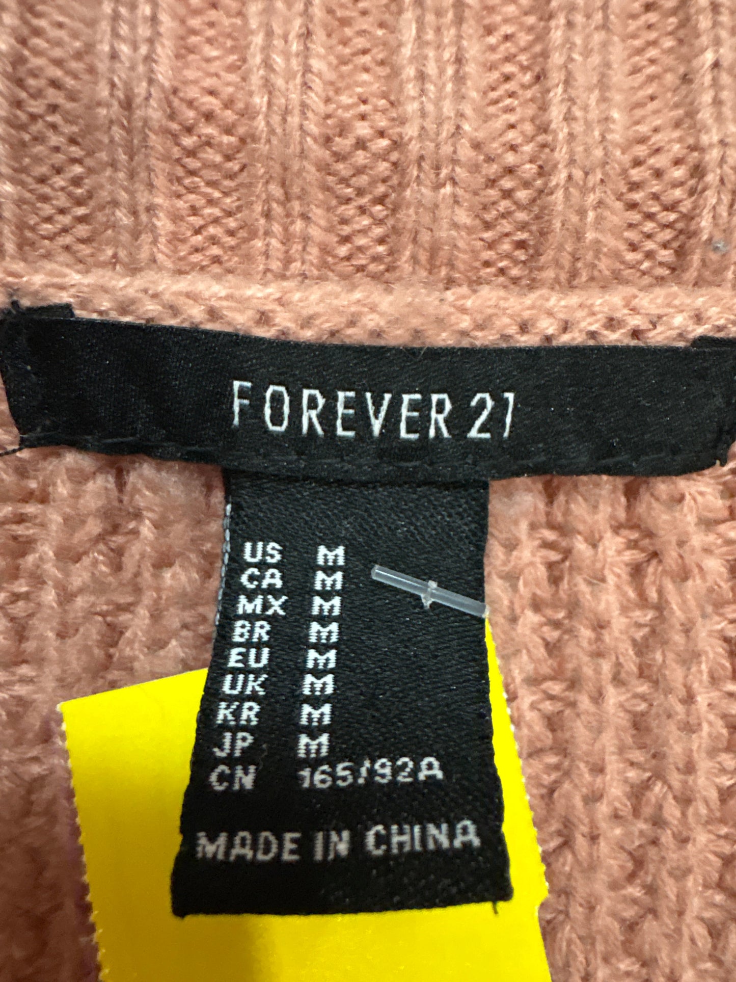 Sweater Cardigan By Forever 21 In Peach, Size: M