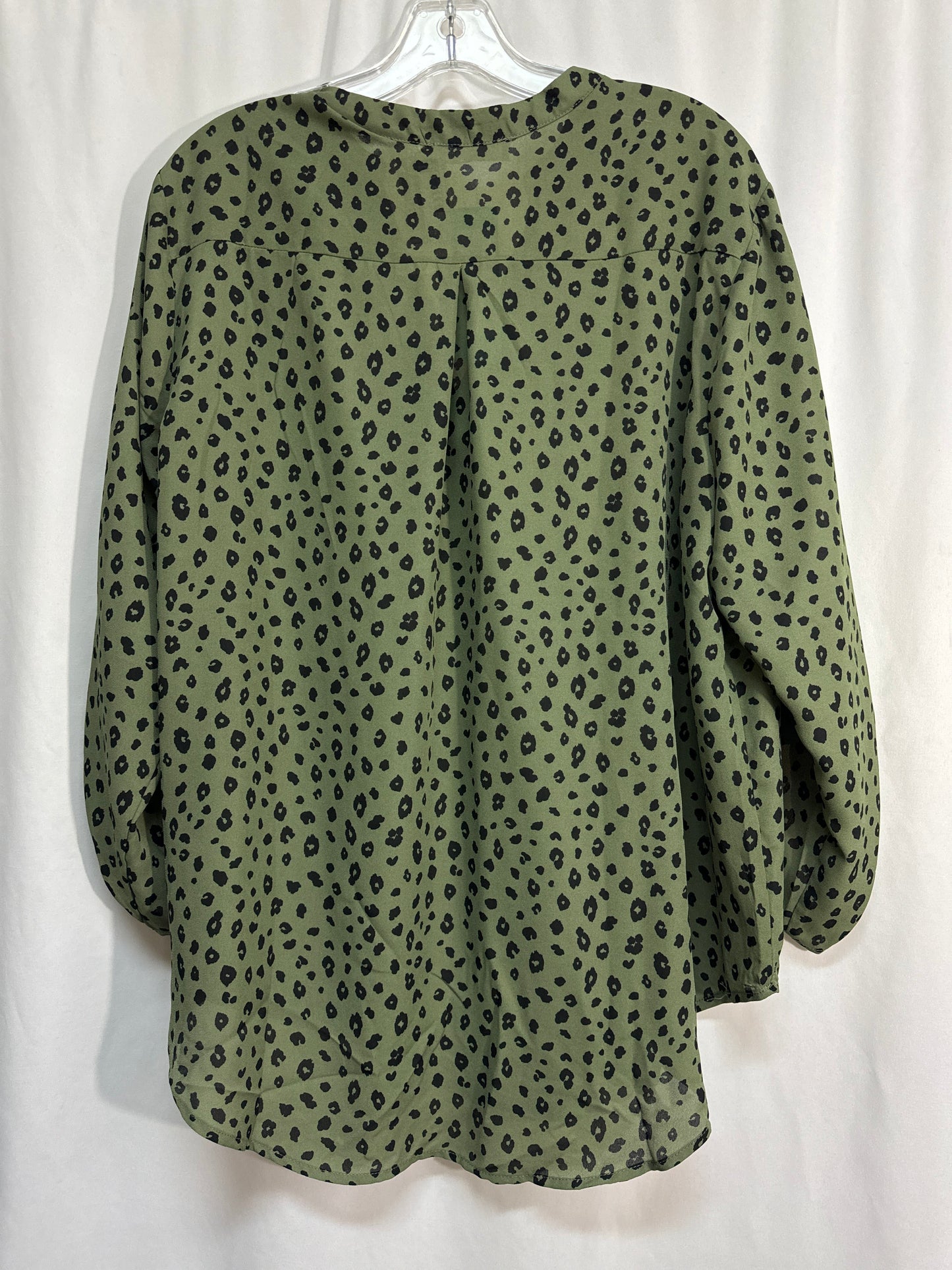 Top Long Sleeve By Lush In Green, Size: Xxl