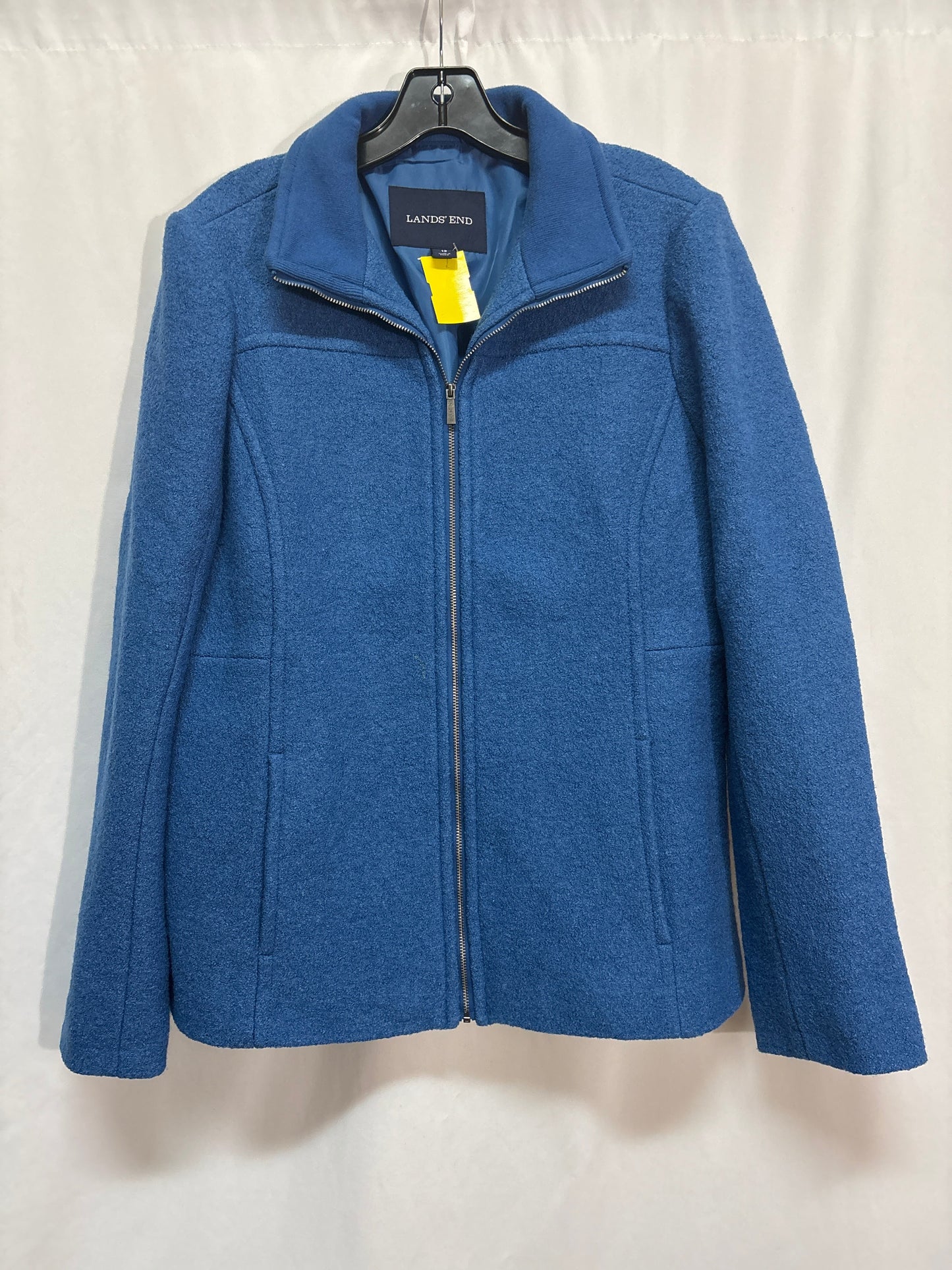 Coat Wool By Lands End In Blue, Size: L