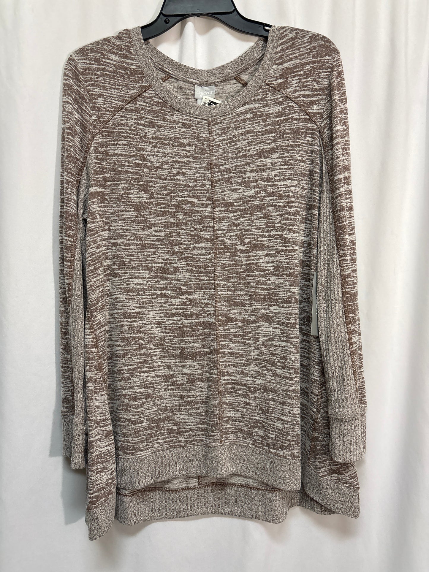 Top Long Sleeve By Chicos In Brown, Size: L