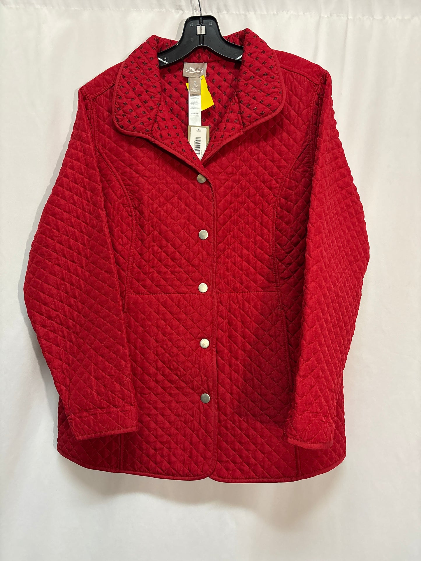 Coat Puffer & Quilted By Chicos In Red, Size: L