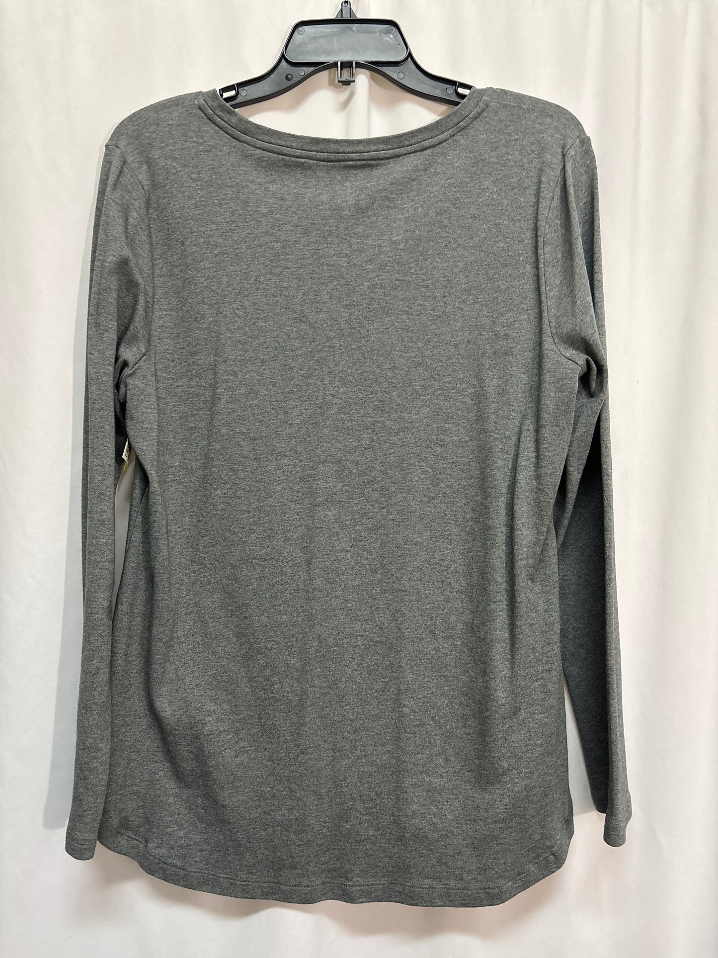 Top Long Sleeve By Isaac Mizrahi Live Qvc In Grey, Size: L