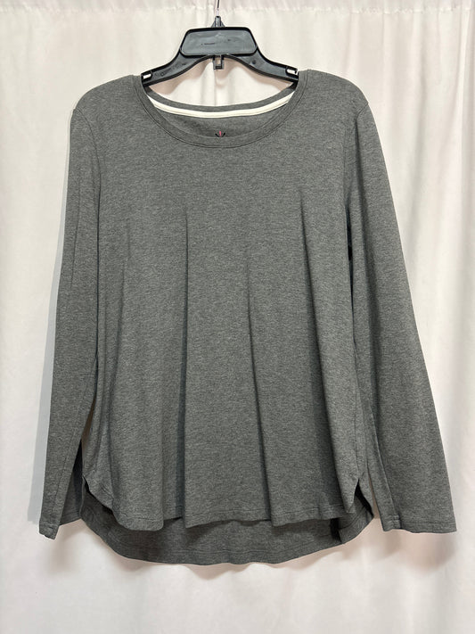 Top Long Sleeve By Isaac Mizrahi Live Qvc In Grey, Size: L