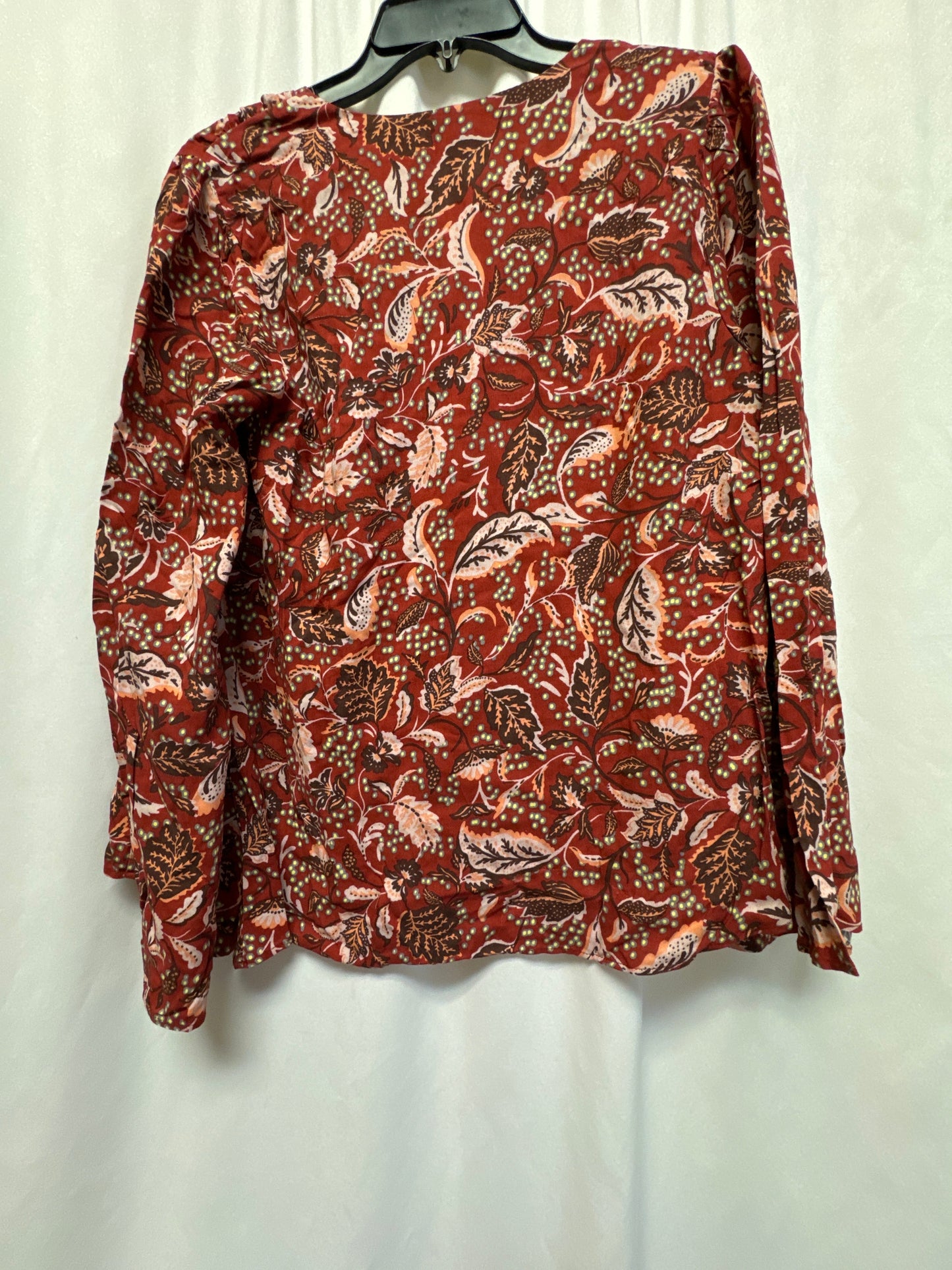 Top Long Sleeve By Jessica Simpson In Red, Size: S