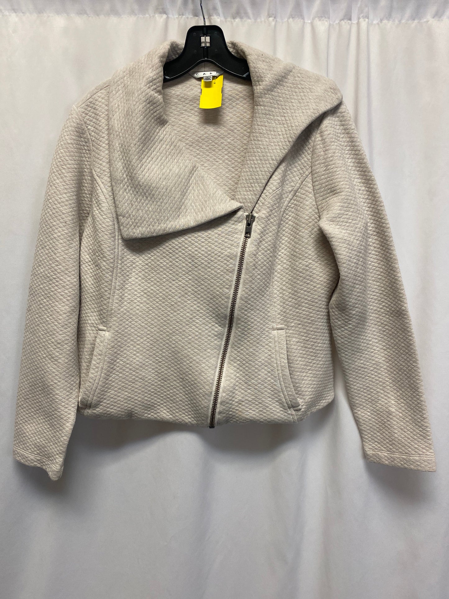 Jacket Moto By Cabi In Cream, Size: L