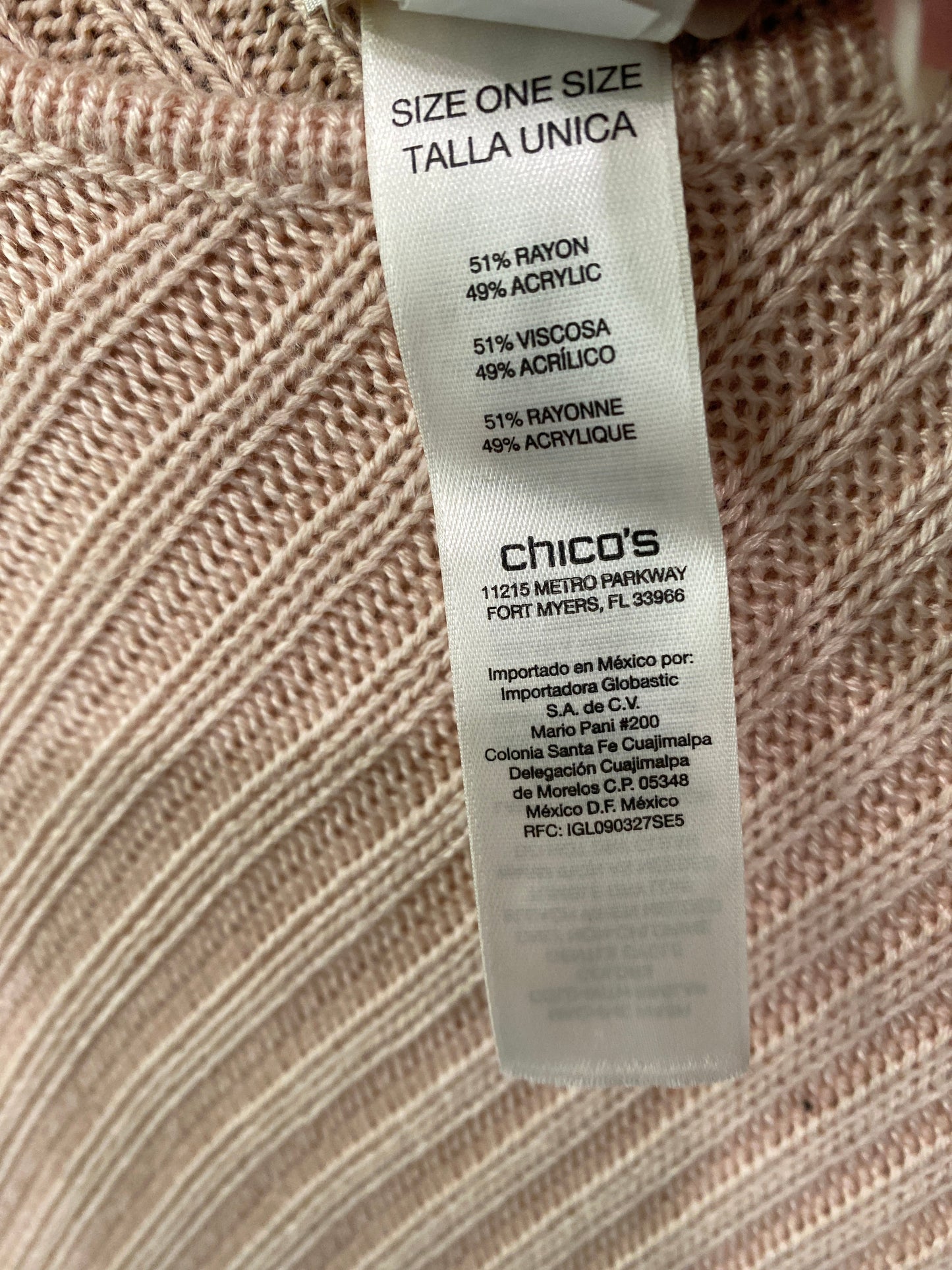 Poncho By Chicos In Peach, Size: Osfm