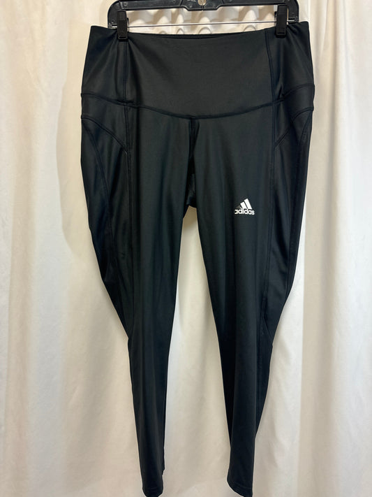 Athletic Leggings By Adidas In Black, Size: 1x