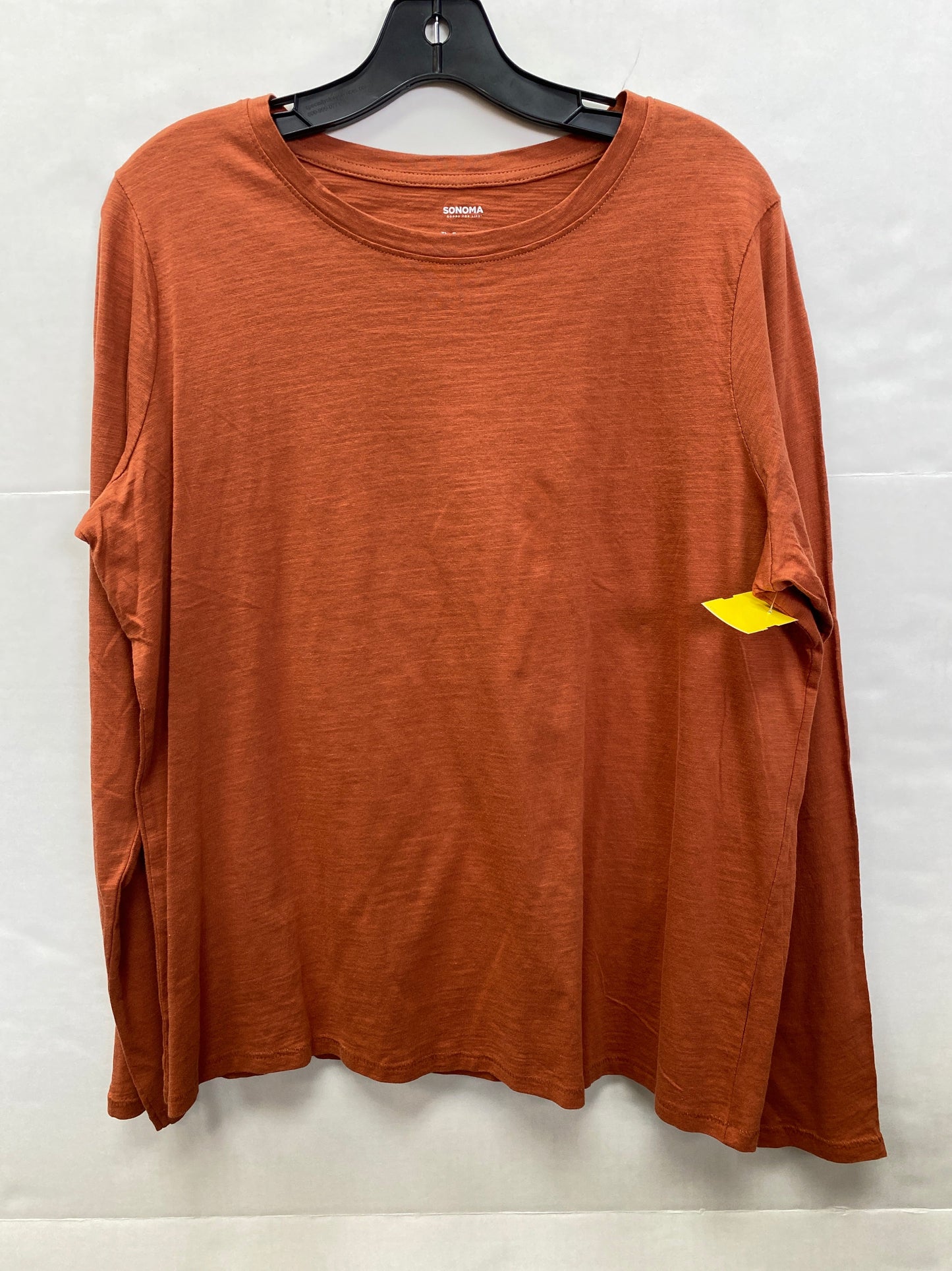 Top Long Sleeve By Sonoma In Brown, Size: Xl