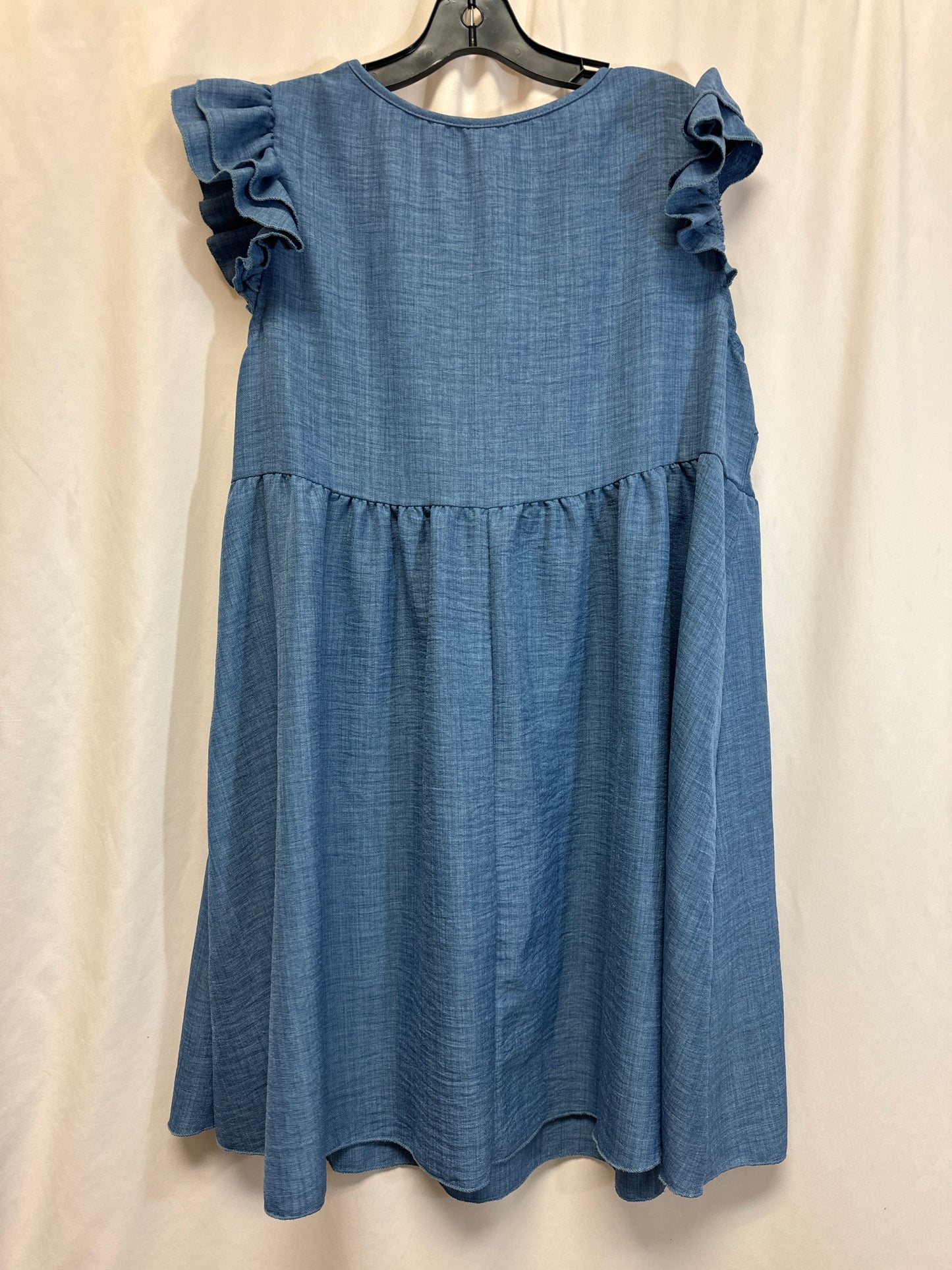 Dress Casual Midi By Shein In Blue, Size: 1x