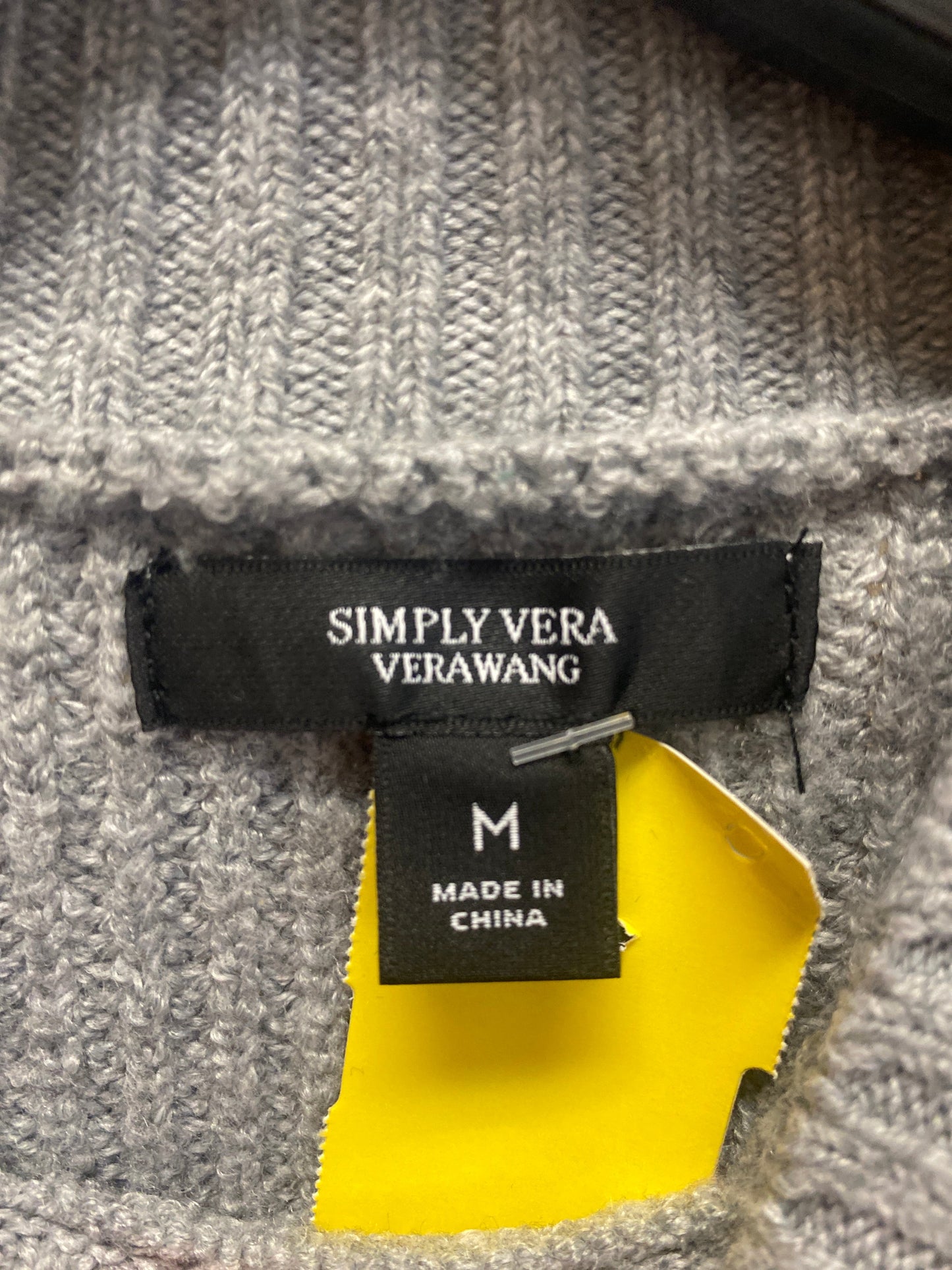 Sweater By Simply Vera In Grey, Size: M