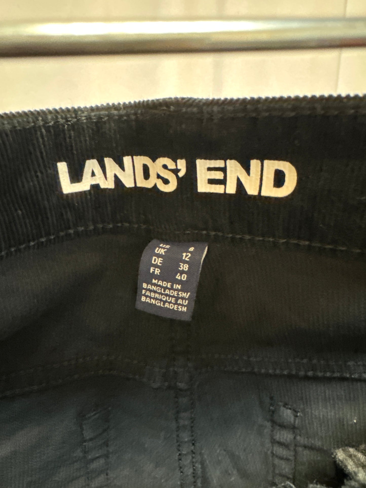 Pants Corduroy By Lands End In Black, Size: 8