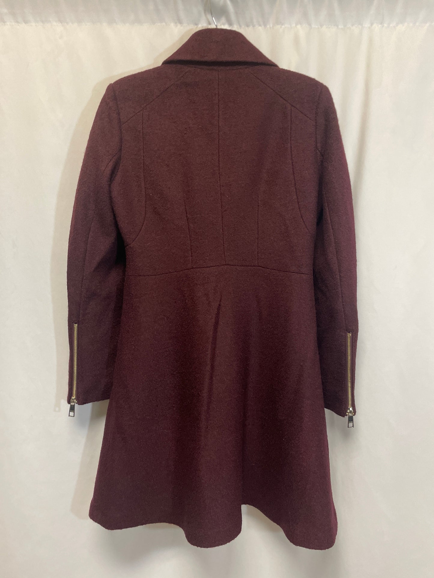 Coat Peacoat By Guess In Maroon, Size: M