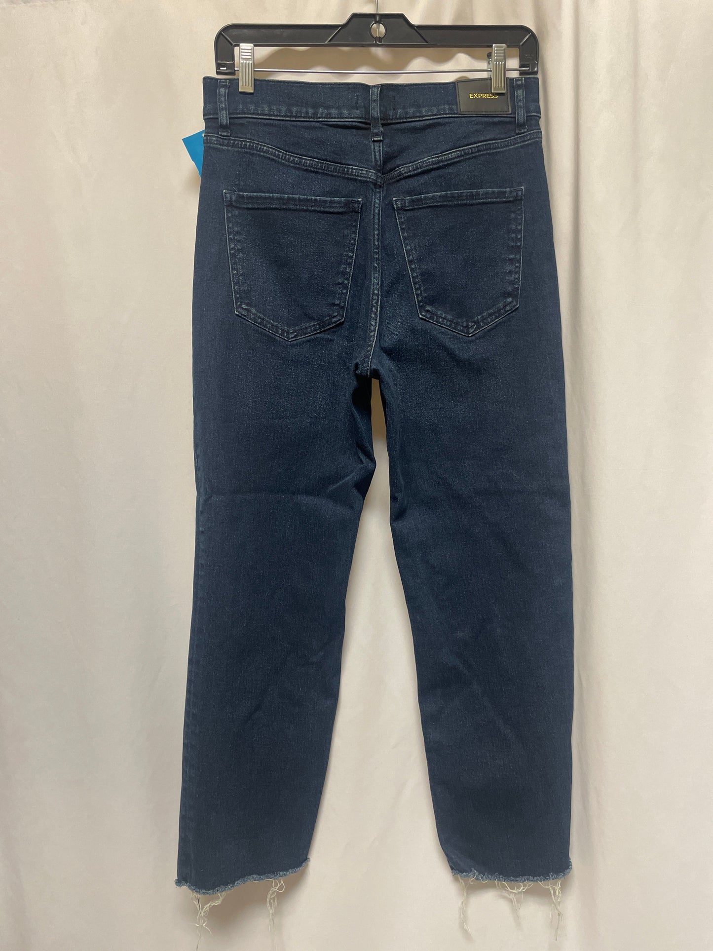 Jeans Cropped By Express In Blue Denim, Size: 6