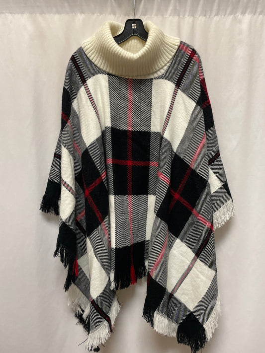 Poncho By Cmf In Black & Red, Size: M