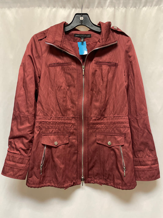 Jacket Utility By White House Black Market In Maroon, Size: S