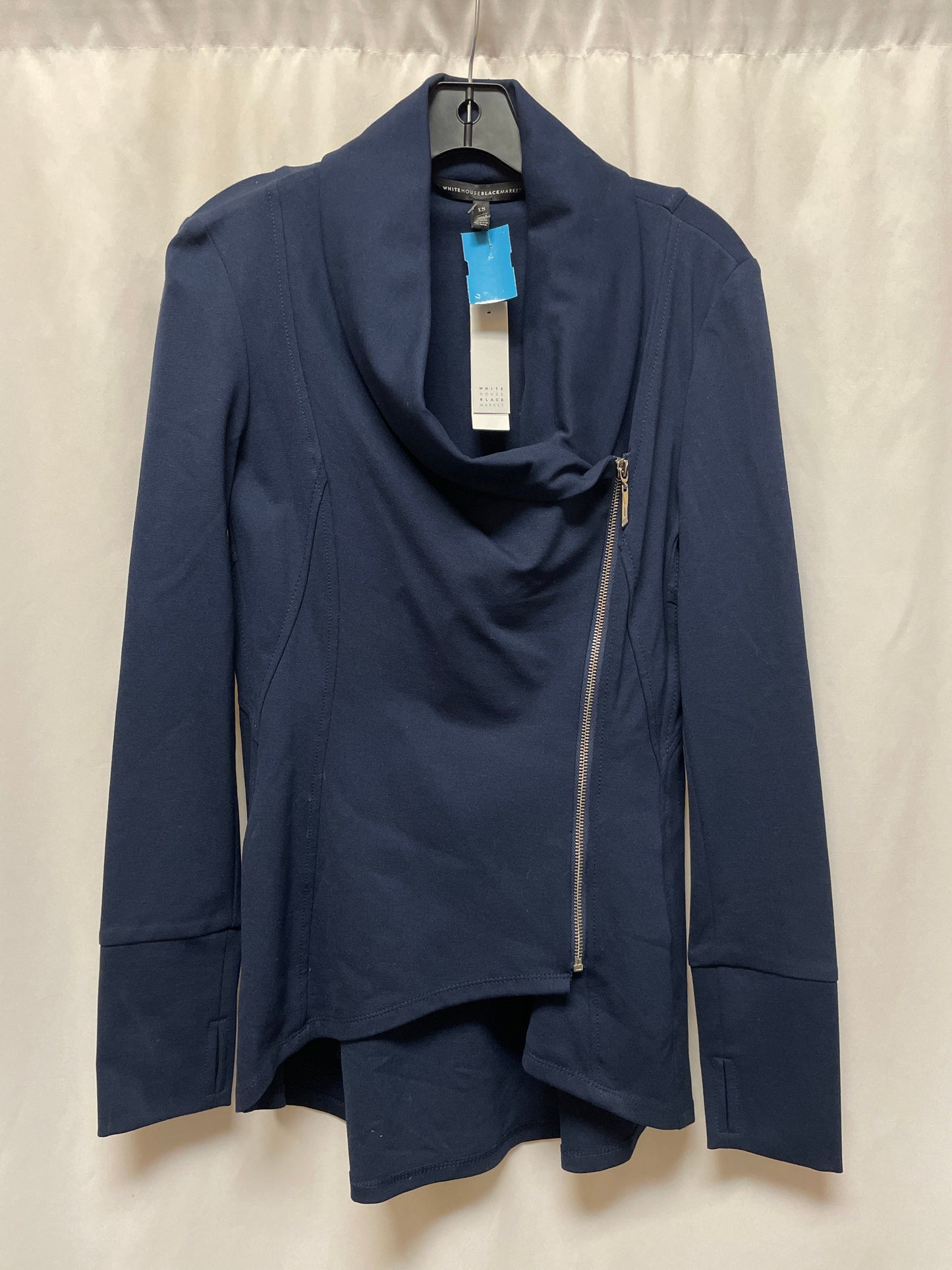 Jacket Moto By White House Black Market In Blue, Size: Xs