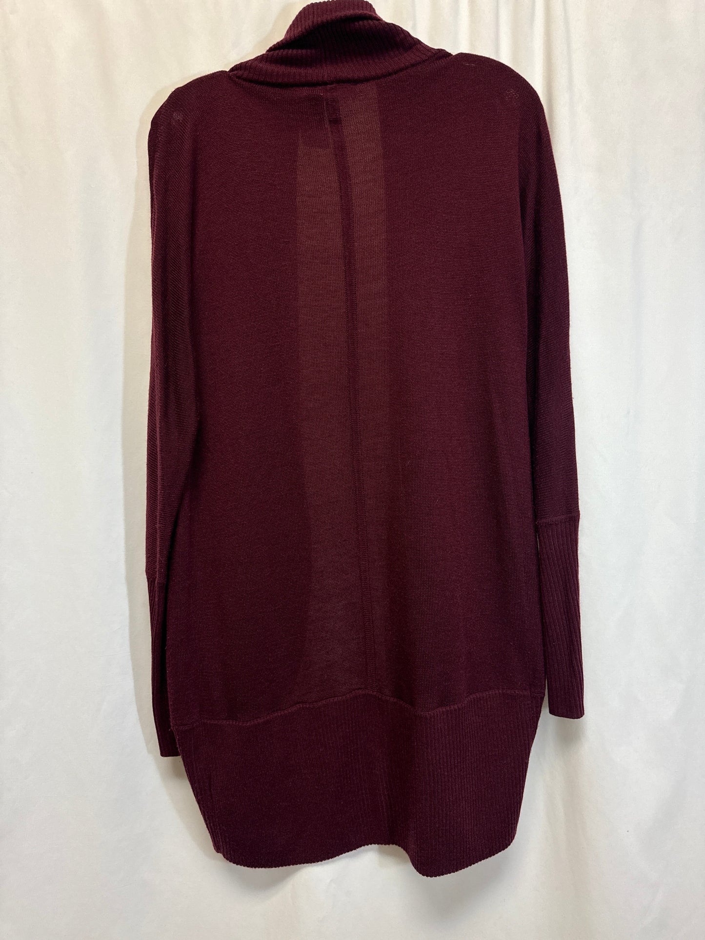 Sweater Cardigan By Rd Style In Maroon, Size: L