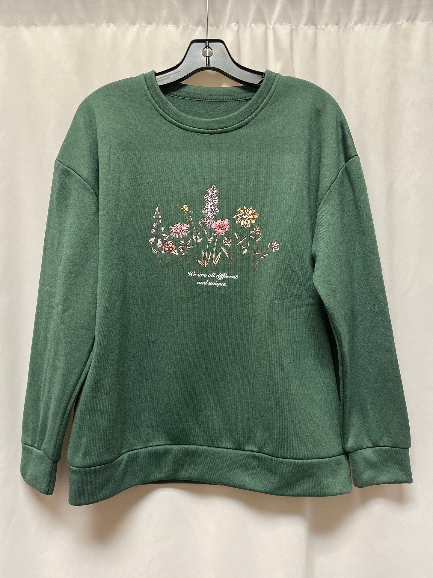 Top Long Sleeve By Shein In Green, Size: M