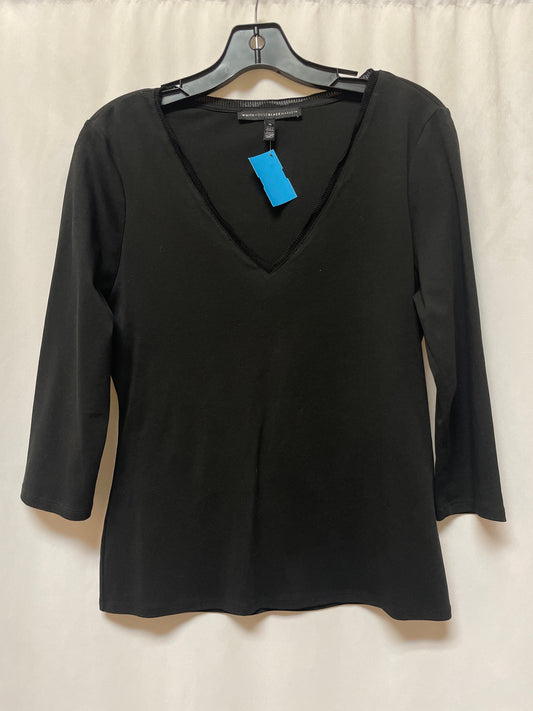 Top Long Sleeve By White House Black Market In Black, Size: M