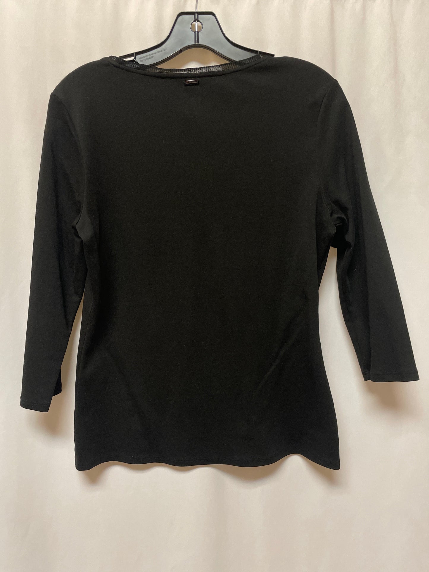 Top Long Sleeve By White House Black Market In Black, Size: M