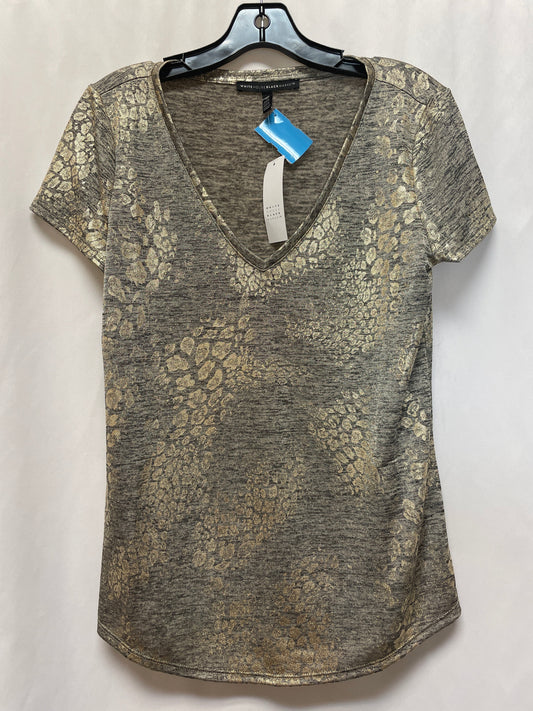 Top Short Sleeve By White House Black Market In Gold, Size: S