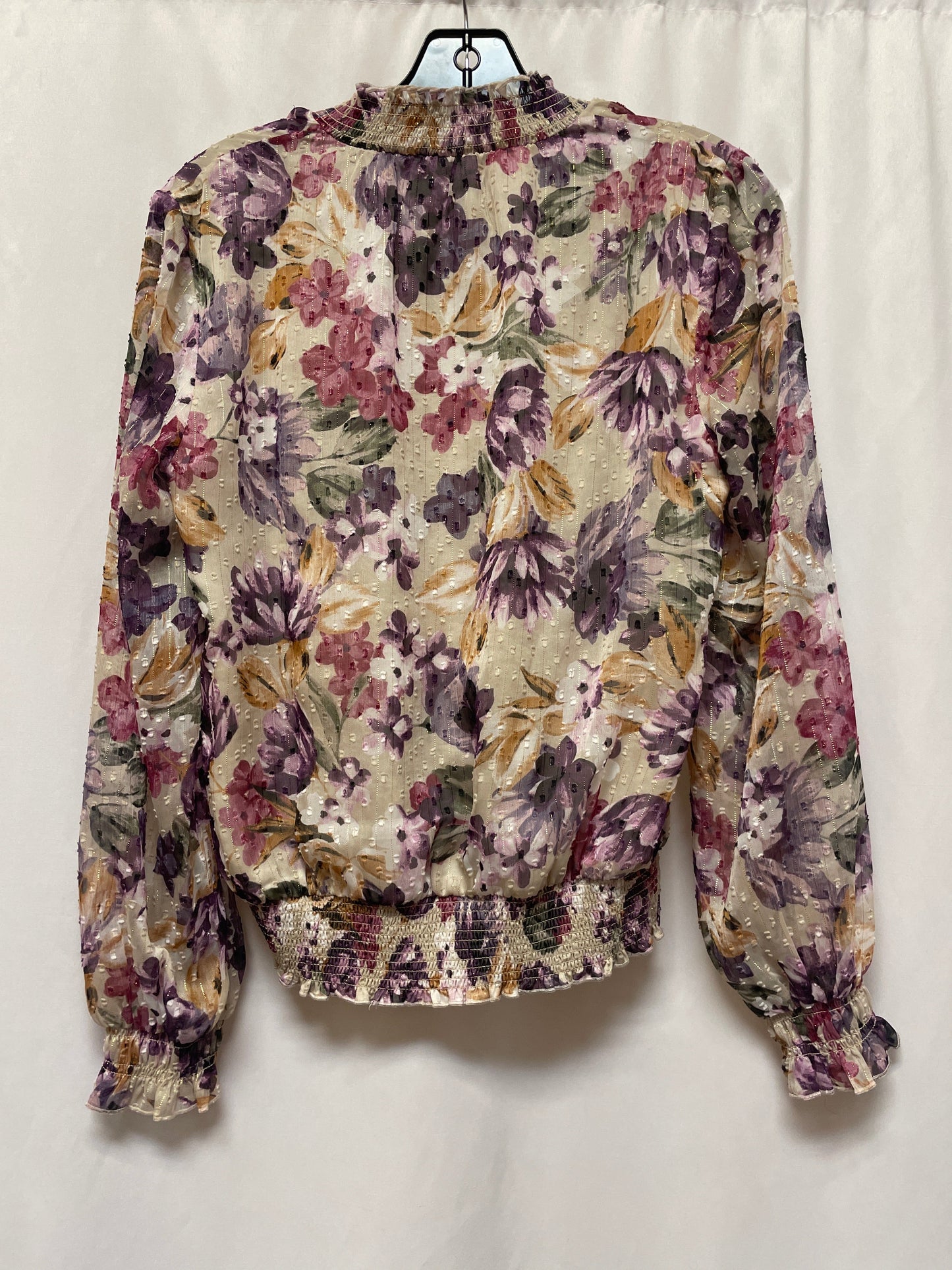 Top Long Sleeve By White House Black Market In Purple, Size: S