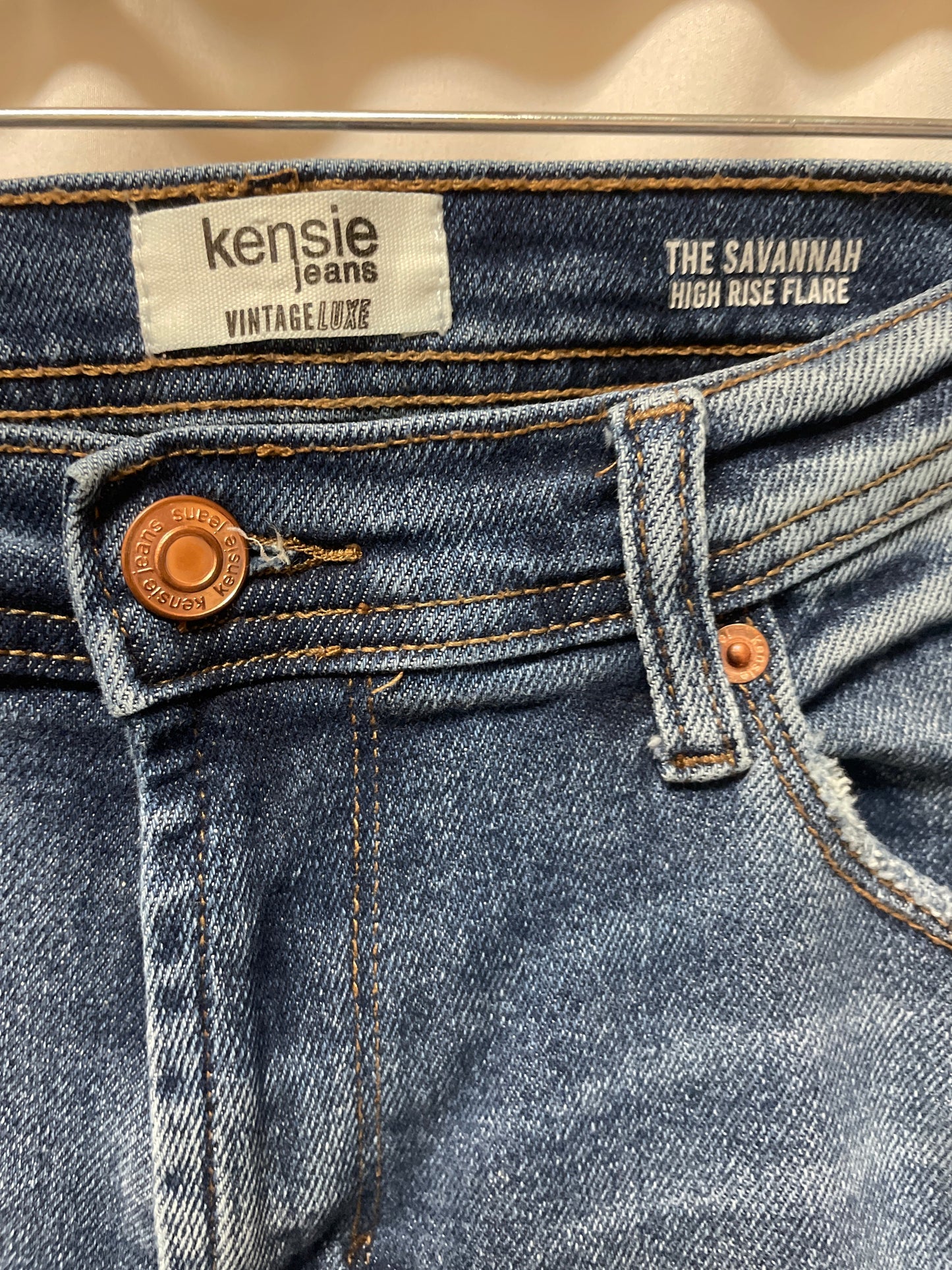 Jeans Boot Cut By Kensie In Blue Denim, Size: 12