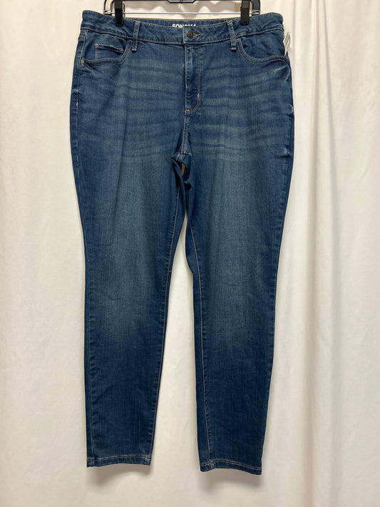 Jeans Skinny By Sonoma In Blue Denim, Size: 16