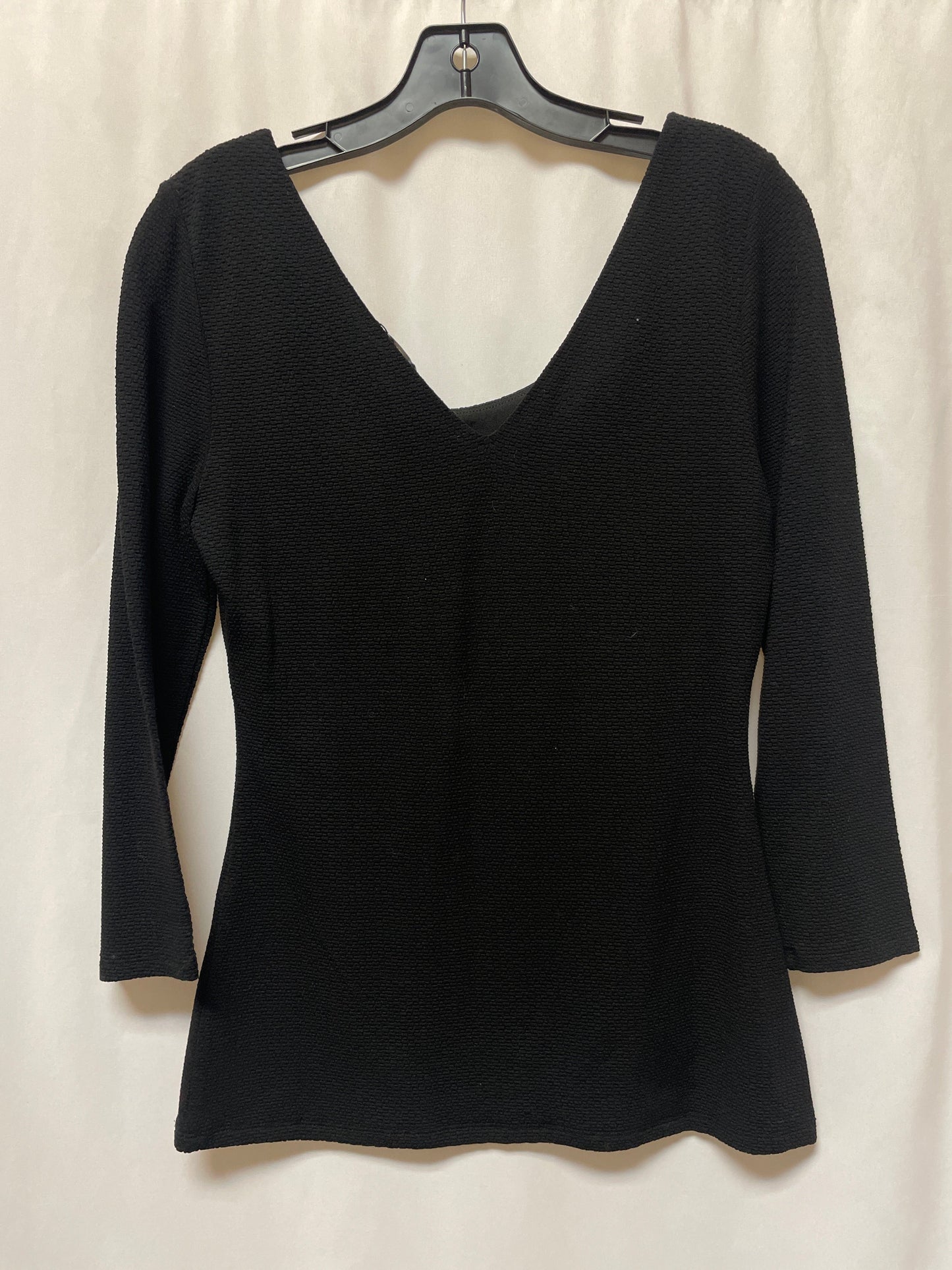 Top Long Sleeve By White House Black Market In Black, Size: S