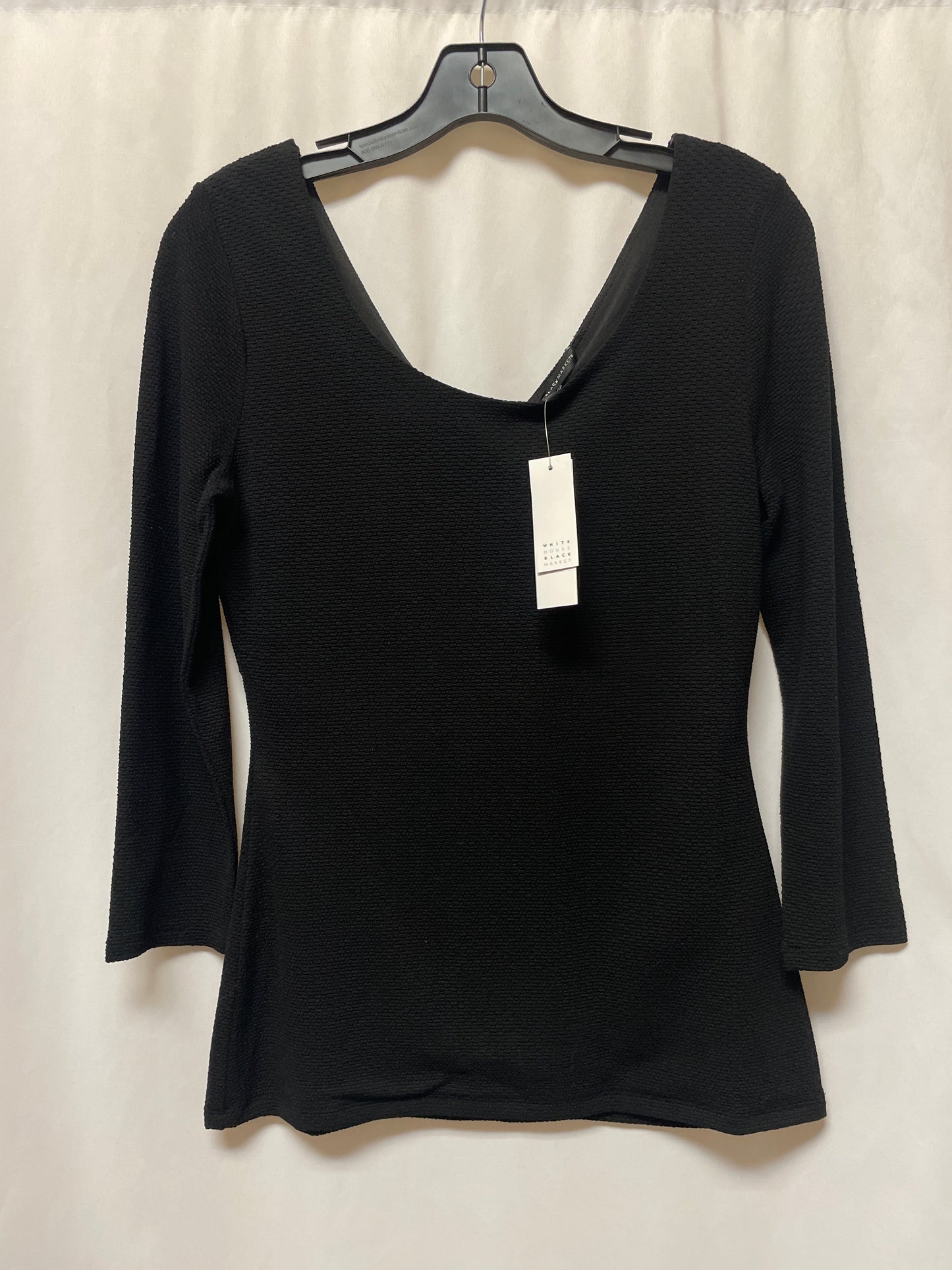 Top Long Sleeve By White House Black Market In Black, Size: S