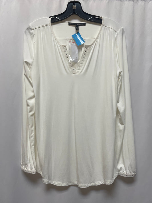 Top Long Sleeve By White House Black Market In White, Size: S