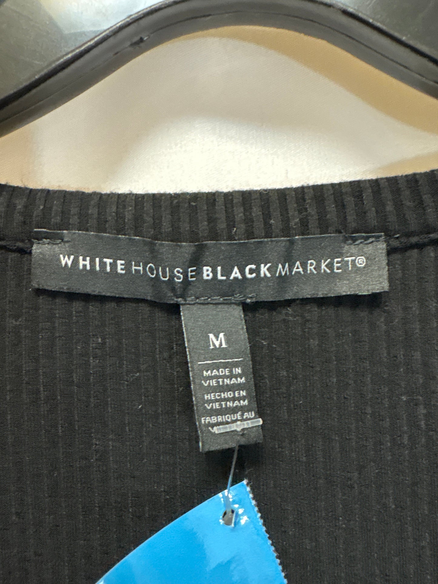 Top Long Sleeve By White House Black Market In Black, Size: M