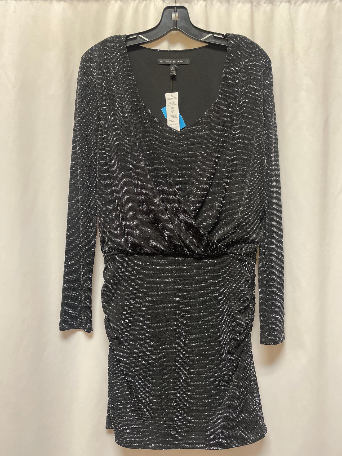 Dress Party Midi By White House Black Market In Silver, Size: S