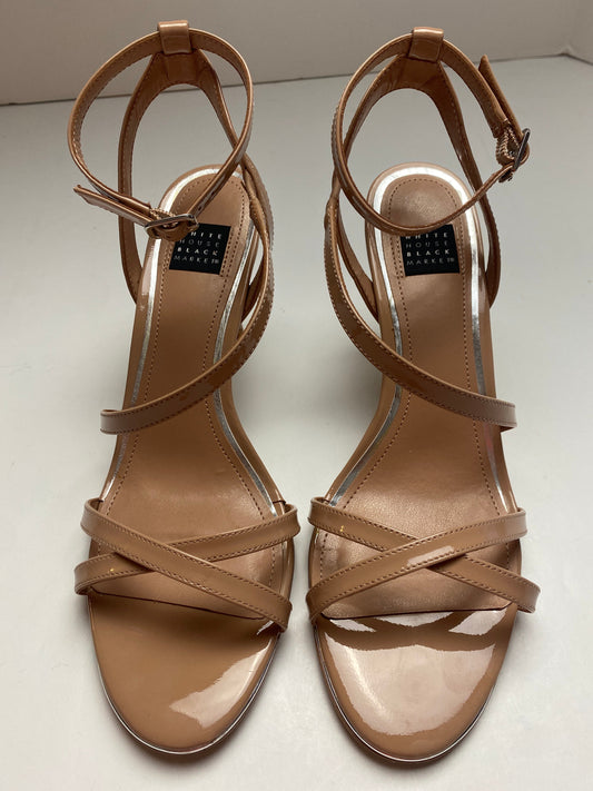 Sandals Heels Stiletto By White House Black Market In Beige, Size: 7.5