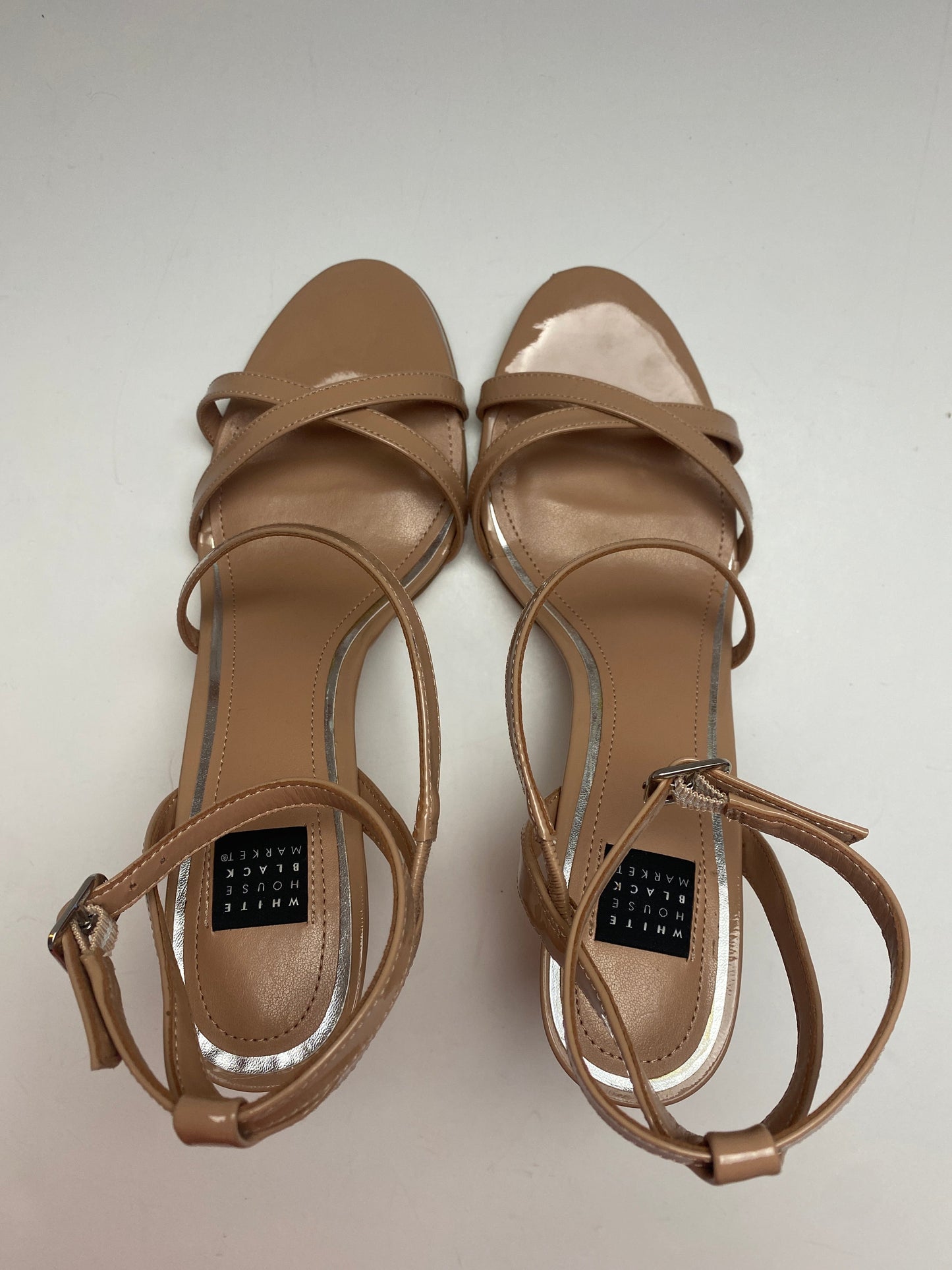 Sandals Heels Stiletto By White House Black Market In Beige, Size: 7.5