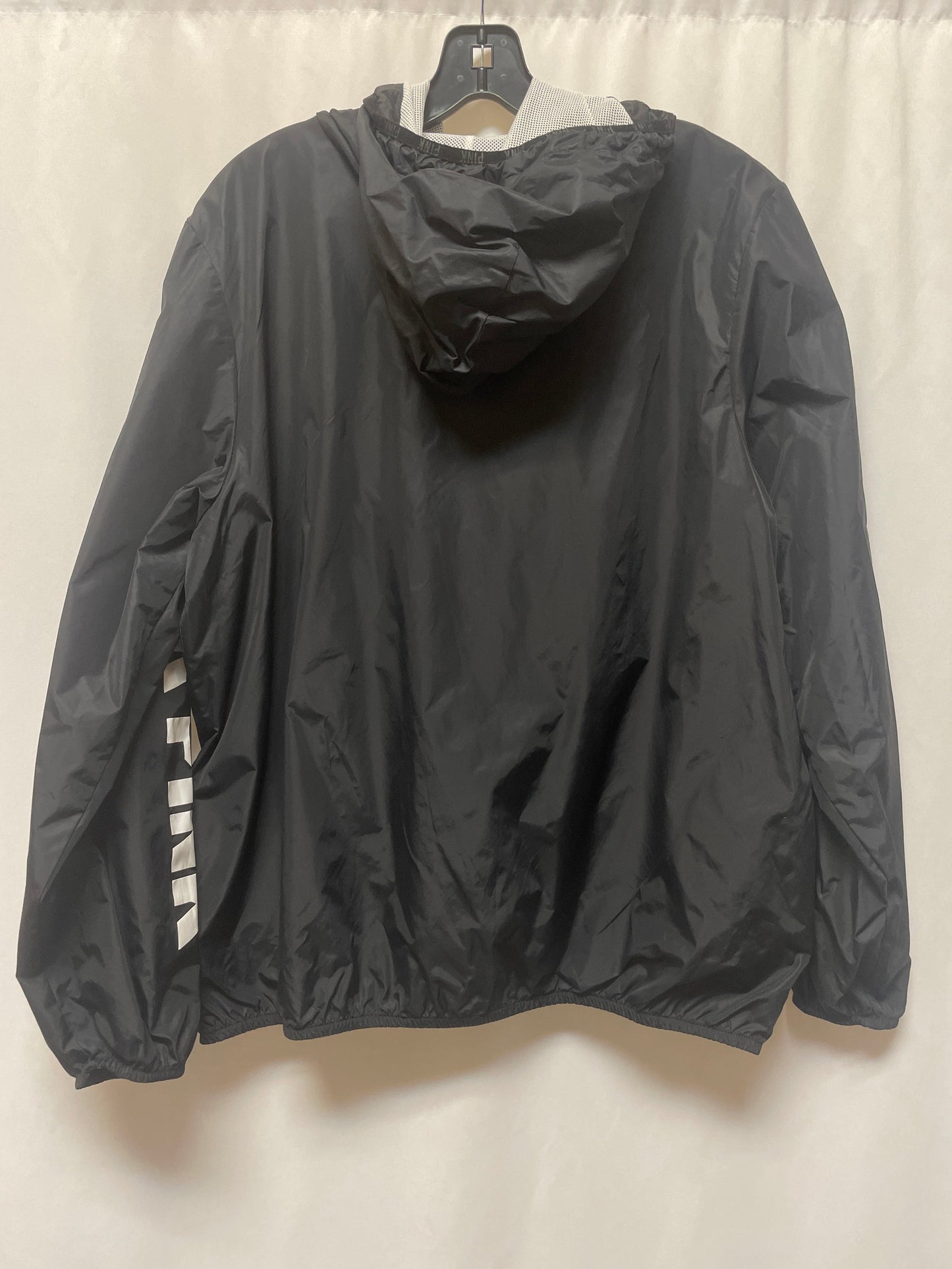 Jacket Windbreaker By Pink In Black, Size: M